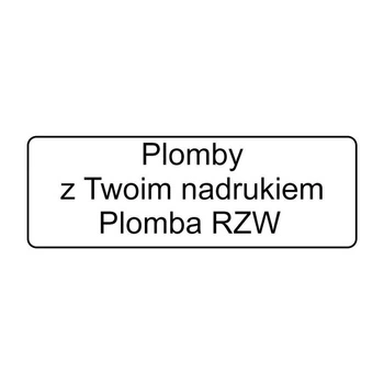 Etykieta plomba rozwarstwiająca RZW biała 15 x 5mm 250szt średnica gilzy fi40