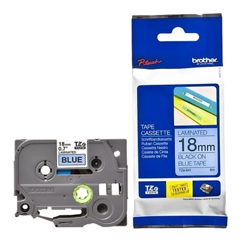 Taśma Brother TZe-541 18 mm x 8 m / niebieska / czarny nadruk / do drukarek Brother P-touch