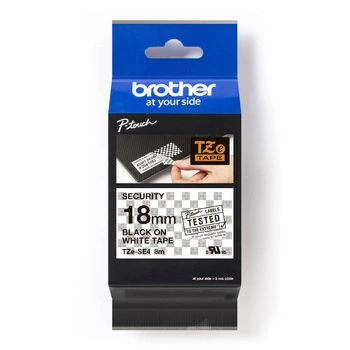 Taśma Brother TZe-SE4 18mm x 8m / plombowa / do drukarki etykiet Brother P-touch
