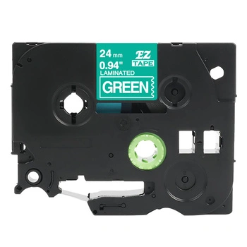 Taśma Specmark TZe-755 24 mm x 8 m / zielona / biały nadruk / do drukarek Brother P-touch