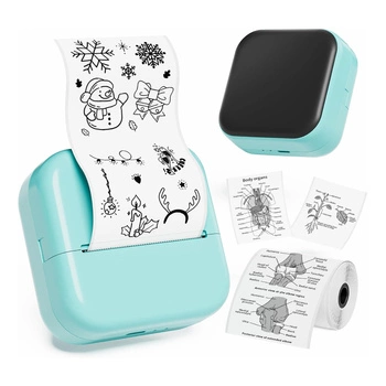 Mini drukarka Phomemo M02X / 203 DPI / do 50mm / Smartfon / Mac / BT / Zielona