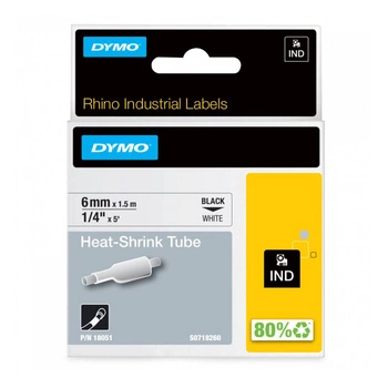 Rurka termokurczliwa DYMO Rhino 18051 6 mm x 1,5 m ø1,2 - 2,3 mm / do drukarek DYMO D1