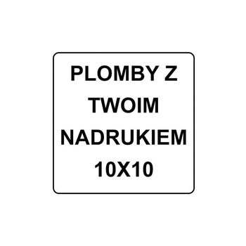 Etykieta plomba rozwarstwiająca RZW biała 10 x 10mm 250szt średnica gilzy fi40