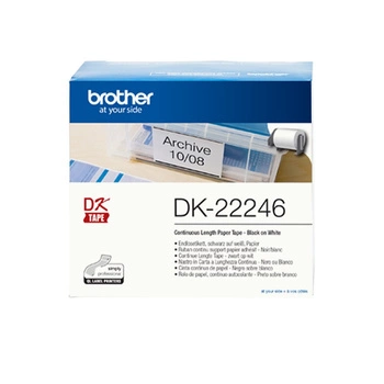 Taśma Brother DK-22246 103mm x 30,48m / mocny klej / do drukarki etykiet Brother QL