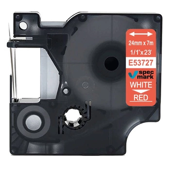 Taśma Specmark D1-53727 24 mm x 7 m / czerwona / biały nadruk / do drukarek DYMO D1