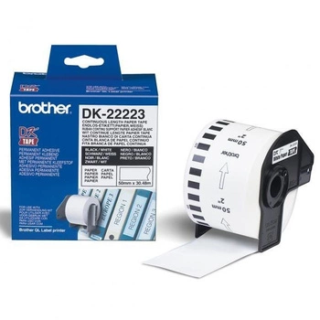 Taśma Brother DK-22223 50mm x 30,48m / mocny klej / do drukarki etykiet Brother QL