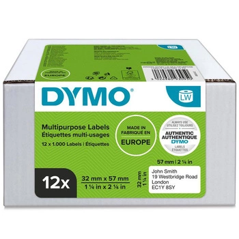Etykiety DYMO LW 2093095 32mm x 57mm 1000 szt. / do drukarki etykiet DYMO LabelWriter / opakowanie 12 szt.