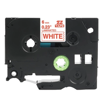 Taśma Specmark TZe-212 6 mm x 8 m / biała / czerwony nadruk / do drukarek Brother P-touch