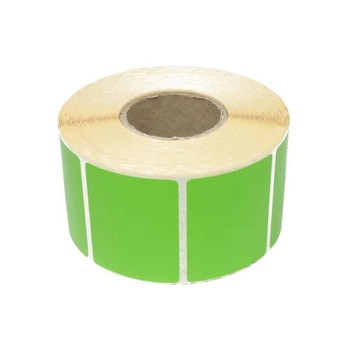 Etykiety termiczne zielone papierowe 100mm x 40mm 1000szt średnica gilzy fi40