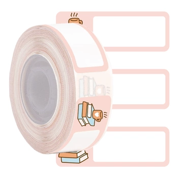 Etykiety Phomemo DCP1440-160R 14 x 40 mm 160 szt. / papierowe / wzór w książki / czarny nadruk / mocny klej / do drukarki D30S