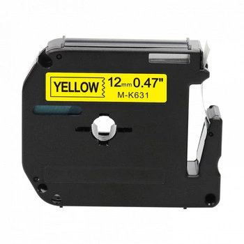 Taśma Specmark M-K631 12 mm x 8 m / żółta / nielaminowana / M-tape do drukarek Brother