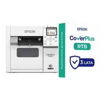 Drukarka etykiet Epson ColorWorks C4000e (bk) 1200 dpi / do 108 mm / PC / Mac / USB / Ethernet / z pakietem serwisowym CoverPlus w zestawie