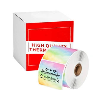 Etykiety Phomemo WP5050-140TD 50 x 50 mm 140 szt. / pastelowe tęczowe / czarny nadruk / do drukarek serii M