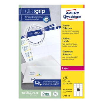 Etykiety adresowe białe Avery Zweckform A4 100ark./op. 63,5 x 46,6 mm