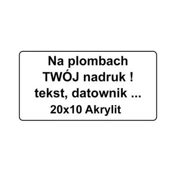 Etykieta plomba krusząca Specmark 30 x 15 mm 250 szt. / akrylit / gilza fi40