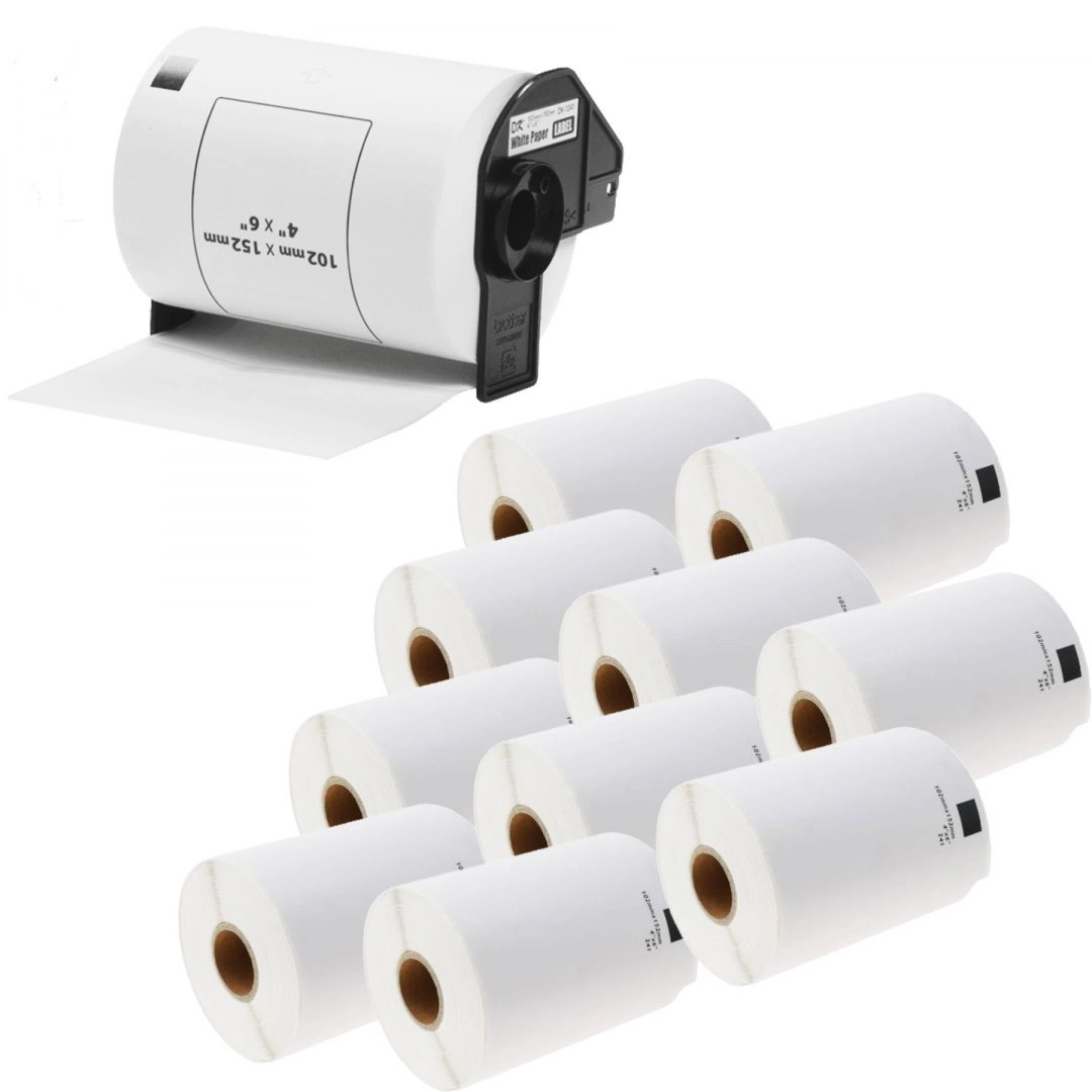 Rotolo Etichette Per Spedizioni Brother DK-11241 - 102x152 Mm, 200 Etichette Termiche | Compatibile Con QL-1050/1100