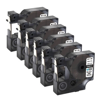 Taśma Specmark D1-40913 9 mm x 7 m / do drukarek DYMO D1 / zestaw 5 szt.