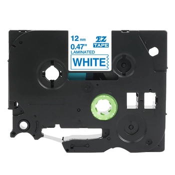 Taśma Specmark TZe-233 12 mm x 8 m / biała / niebieski nadruk / do drukarek Brother P-touch