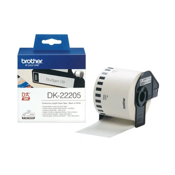 Taśma Brother DK-22205 62 mm x 30,48 m / mocny klej / do drukarek Brother QL