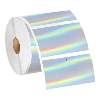 Etykiety Phomemo WP6040-180LS 60x40 mm 180 szt. / błyszczący srebrny / czarny nadruk / do drukarek serii M