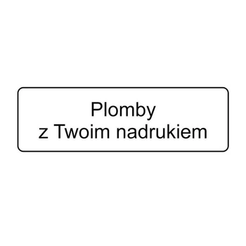 Etykieta plomba łamliwa PVC biała 60 x 10mm 250szt średnica gilzy fi40