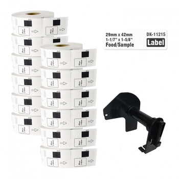 Etykiety Specmark DK-11215 29 x 42 mm 700 szt. / papierowe / bez uchwytu / do drukarek Brother QL / zestaw 12 szt.