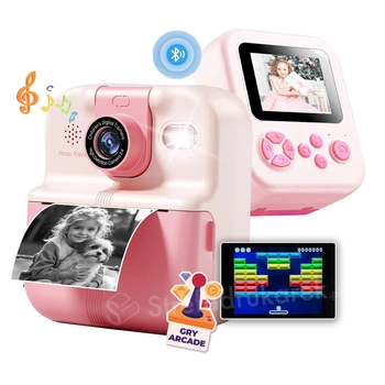 Mini drukarka zdjęć Fotuś P02 różowa 203 dpi / do 56 mm / Smartfon / BT