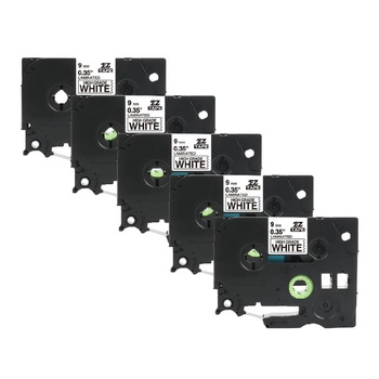 Taśma Specmark TZe-221 9 mm x 8 m / do drukarek Brother P-touch / zestaw 5 szt.