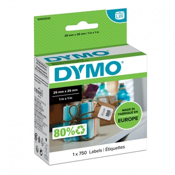Etykiety DYMO LW S0929120 25mm x 25mm 750 szt. / odlepne / do drukarki etykiet DYMO LabelWriter