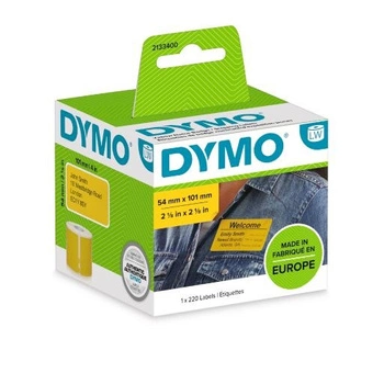 Oryginalne etykiety adresowe DYMO LW 99014 2133400 54mm x 101mm żółte/czarny nadruk