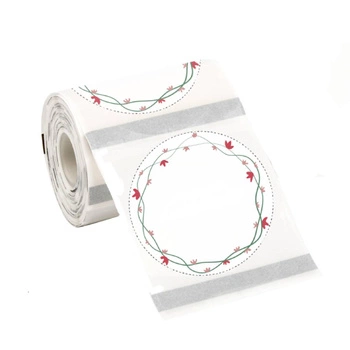 Etykiety Phomemo WY3030-200HB 30x30 mm 200 szt. / koronka B / okrągłe / czarny nadruk / do drukarek serii M