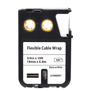 Taśma Specmark nylonowa 1868807 19 mm x 5,5 m / biała / czarny nadruk / do drukarki DYMO XTL