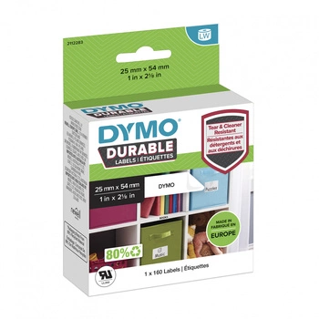 Etykiety DYMO LW Durable 1976411 25mm x 54mm / biała / czarny nadruk / do drukarki etykiet