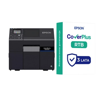 Drukarka etykiet Epson ColorWorks D6000Ae (bk) 1200 dpi / do 112 mm / PC / Mac / USB / Ethernet / gilotyna / z pakietem serwisowym CoverPlus w zestawie