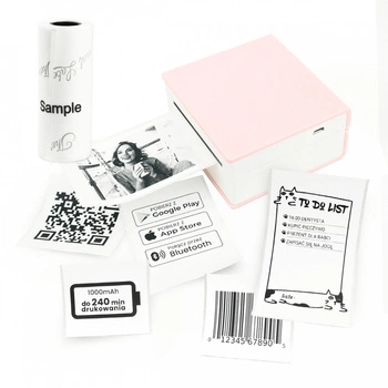Mini drukarka etykiet Phomemo M02 różowa 203 dpi / do 53 mm / PC / Smartfon / BT