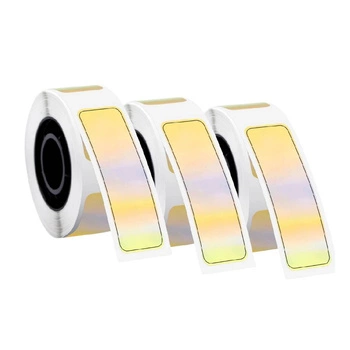 Etykiety Phomemo DCP1450-130LG-3 12 x 50 mm 130 szt. / papierowe / laserowe złote / czarny nadruk / do drukarki D30 / zestaw 3 szt.