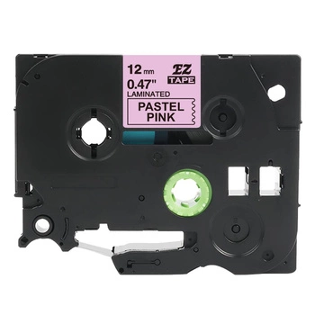 Taśma Brother TZe-MQE31 12 mm x 4 m / różowa / czarny nadruk / do drukarek Brother P-touch