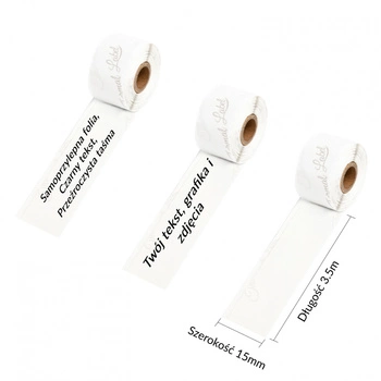 Taśma Phomemo Q22-TTRMS-10 10 mm x 3,5 m / folia / przezroczysta / 3 szt. do drukarek serii M0