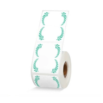 Etykiety Phomemo WZF3025-45-100OL 30 x 25 mm 100 szt. / jubilerskie / wzór w gałązki / czarny nadruk / do drukarek serii M