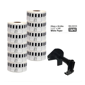 Taśma Specmark DK-22210 29 mm x 30,48 m / bez uchwytu / do drukarek Brother QL / zestaw 10 szt.