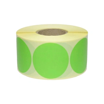 Etykiety termiczne Specmark fi 30 mm 2000 szt. / papierowe / okrągłe / zielone / gilza fi40