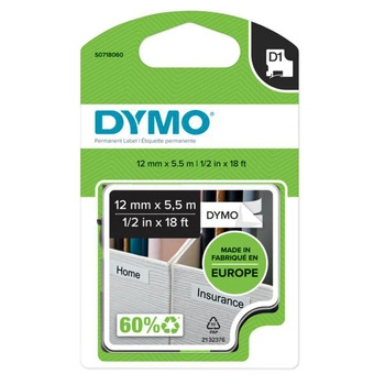 Taśma poliestrowa DYMO Rhino 16959 12 mm x 5,5 m / mocny klej / do drukarek DYMO D1