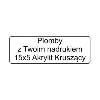 Etykieta plomba krusząca Specmark 15 x 5 mm 250 szt. / akrylit / gilza fi40