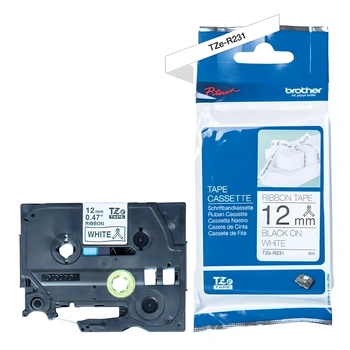 Taśma Brother TZe-R231 12 mm x 4 m / do drukarek Brother P-touch