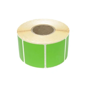 Etykiety termiczne zielone papierowe 90mm x 60mm 1000szt średnica gilzy fi40