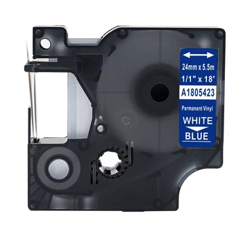 Taśma winylowa Specmark Rhino 1805423 24 mm x 5,5 m / niebieska / biały nadruk / do drukarek DYMO D1