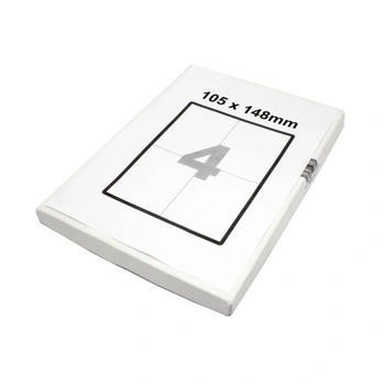 Etykiety samoprzylepne A4 105 x 148 mm 100 szt. 4 etykiety