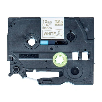 Taśma Brother TZe-R234 12 mm x 4 m / biała wstążka / złoty nadruk / do drukarek Brother P-touch