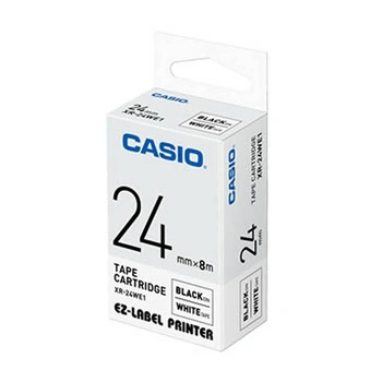 Taśma CASIO XR 24WE1 24 mm x 8 m / do drukarek Casio