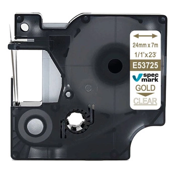 Taśma Specmark D1-53725 24 mm x 7 m / przezroczysta / złoty nadruk / do drukarek DYMO D1